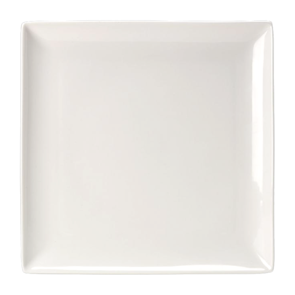 Crockery Hire 10¾" x 10¾" Square Plates - Monaco Fine