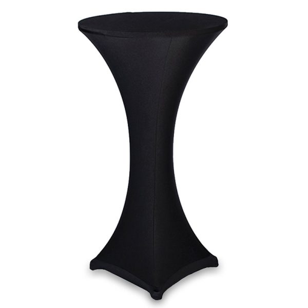 Furniture Hire Poseur Table & Stretch Lycra Cover - Black