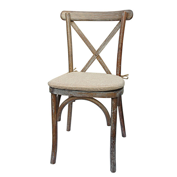 Rustic Oak Crossback Chair Hire