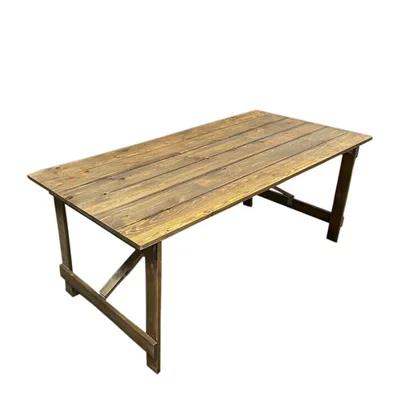 6' x 3' Rustic Trestle Table