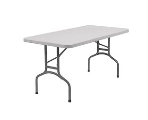 6' x 2'6" Plastic Top Prep Table