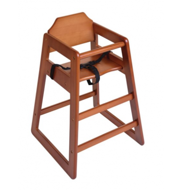 Wooden High Chair - Dark Wood Finish